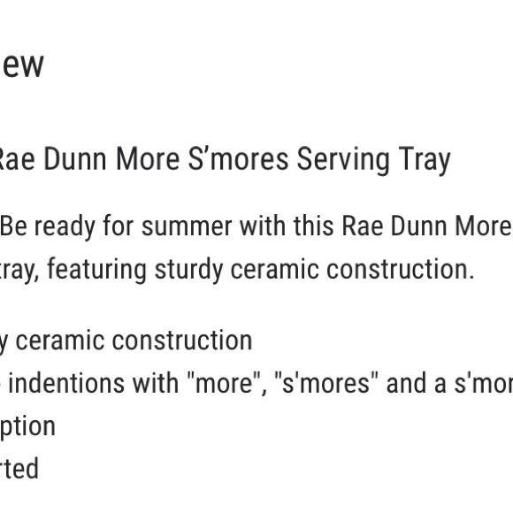 Rae Dunn s’more’s serving tray/plate - Picture 3 of 3